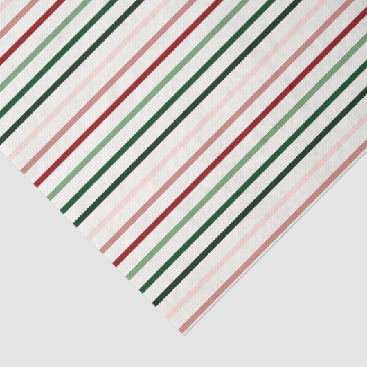 Kerststrepen in rood, groen en beige tissuepapier (Detail)