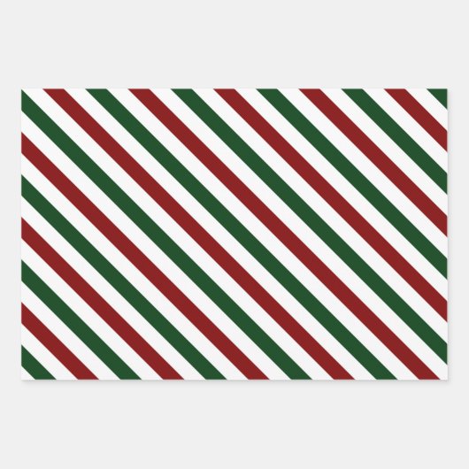 kerststrepen inpakpapier vel (Voorkant 2)