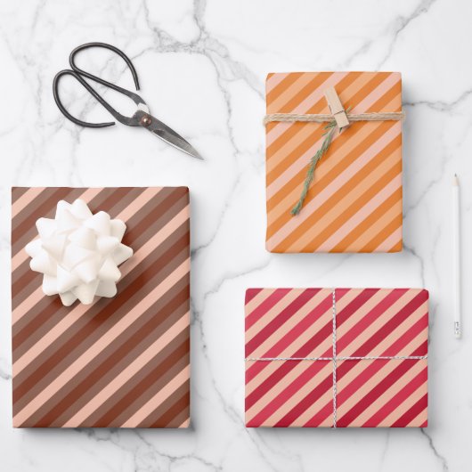 Kerststrepen Inpakpapier Vel (Voorkant)