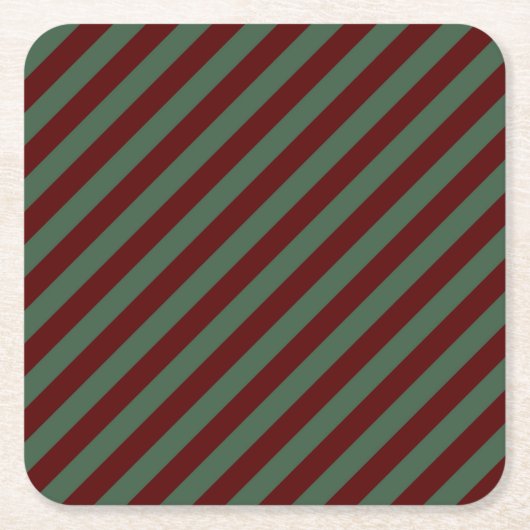 kerststrepen kartonnen onderzetters (Voorkant)