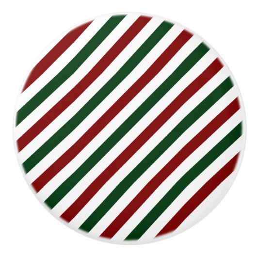kerststrepen keramische knop (Voorkant)
