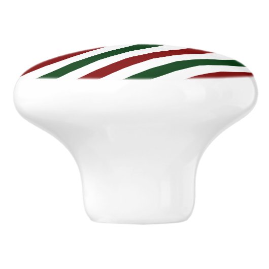  kerststrepen keramische knop (Zijkant)