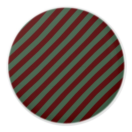 kerststrepen keramische knop (Voorkant)