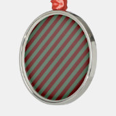 kerststrepen metalen ornament (Links)