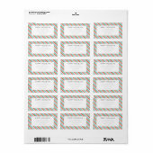 kerststrepen | Modern adres voor kleurrijke weerga Etiket (Full Sheet)
