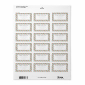 kerststrepen | Modern kleurig koffieadres Etiket (Full Sheet)