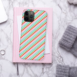 kerststrepen | Moderne, kleurrijke, goedaardige kl iPhone 15 Case<br><div class="desc">Stijlvolle,  schattige kerstfeestdagen met diagonaal snoep stripe iphone in opvallende tinten van rood,  groen,  blauw en roze in een moderne,  schandalige ontwerpstijl. Een mooi accessoire voor het feestseizoen of elk moment van het jaar! Een deel van ons Festive Stripe Collectie,  met een reeks aanvullende producten,  kijk dan eens!</div>