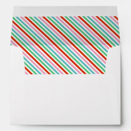 kerststrepen | Moderne, kleurrijke, goedaardige kl Envelop