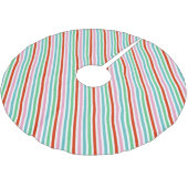 kerststrepen | Moderne, kleurrijke, goedaardige kl Kerstboom Rok (Gekanteld)