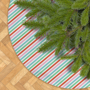 kerststrepen   Moderne, kleurrijke, goedaardige kl Kerstboom Rok