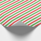 kerststrepen Op verpakkingspapier rood/groen Cadeaupapier (Hoek)