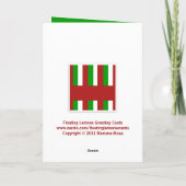 Kerststrepen rood Dankjewel Kaart (Achterkant)