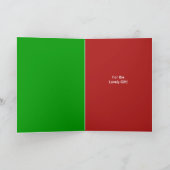 Kerststrepen rood Dankjewel Kaart (Binnen)