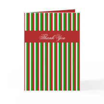 Kerststrepen rood Dankjewel Kaart