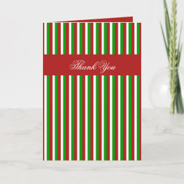 Kerststrepen rood Dankjewel Kaart