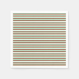 Kerststrepen Rood Groen Wit Servet
