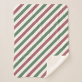  kerststrepen sherpa deken (Voorkant)