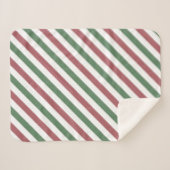 kerststrepen sherpa deken (Voorkant (horizontaal))