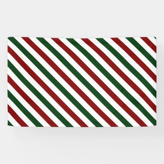 kerststrepen spandoek (Horizontaal)