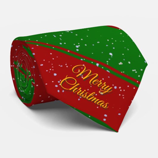 kerststrepen stropdas (Opgerold)