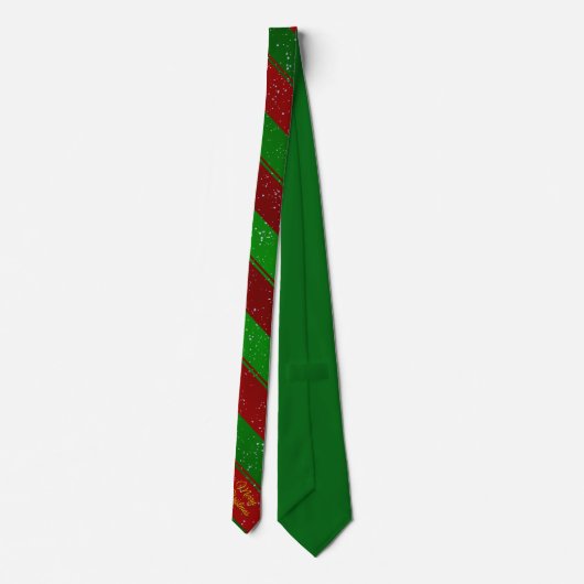 kerststrepen stropdas (Achterkant)