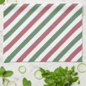 kerststrepen theedoek (Gevouwen)