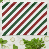 kerststrepen theedoek (Gevouwen)