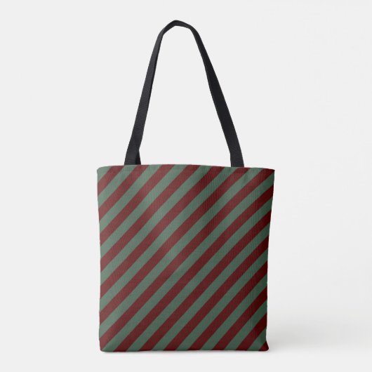 kerststrepen tote bag (Achterkant)