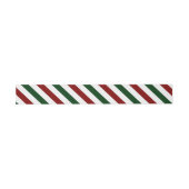  kerststrepen uitnodigingen wikkel (Vlak)