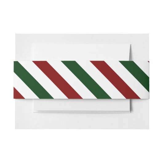  kerststrepen uitnodigingen wikkel (Voorkant Voorbeeld)