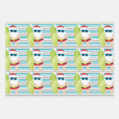 Kerststrepen voor kerstcadeautjes  inpakpapier vel (Voorkant 3)