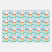 Kerststrepen voor kerstcadeautjes  inpakpapier vel (Voorkant)