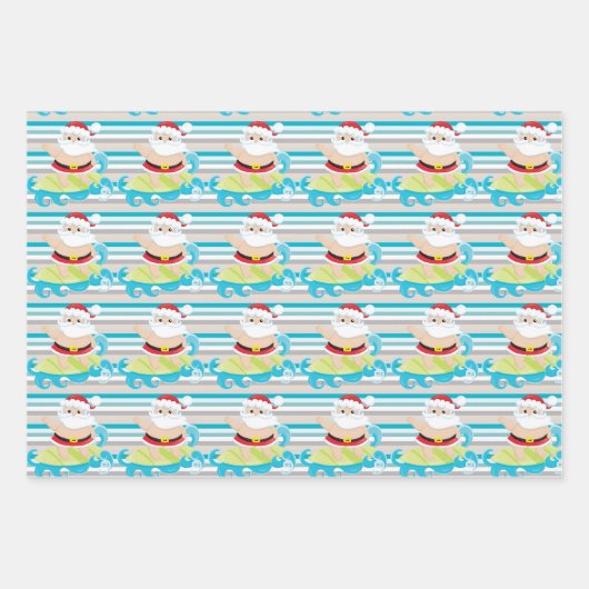 Kerststrepen voor kerstcadeautjes  inpakpapier vel (Voorkant)