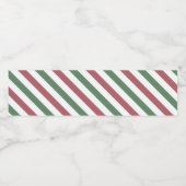  kerststrepen waterfles etiket (Enkel label)