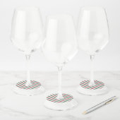 kerststrepen wijnglaslabel (Set)