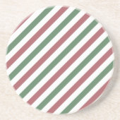kerststrepen zandsteen onderzetter (Voorkant)