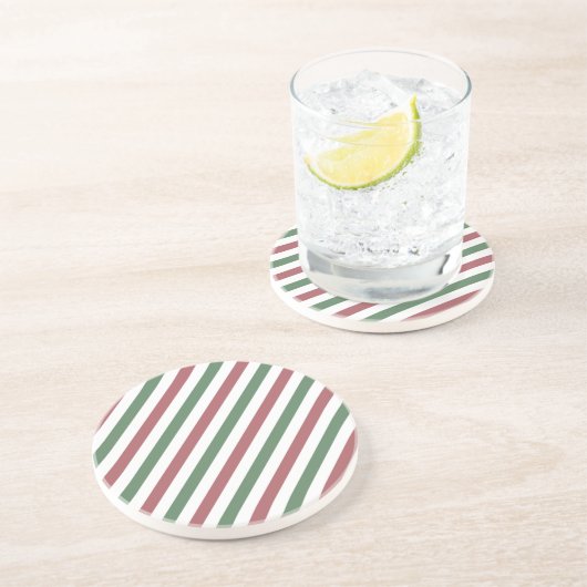 kerststrepen zandsteen onderzetter (Zijkant)