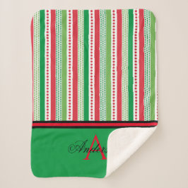 kerststrepes op maat sherpa deken