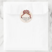 Kerststrik 1 - Kerst Adresetiketten Ronde Sticker (Tas)