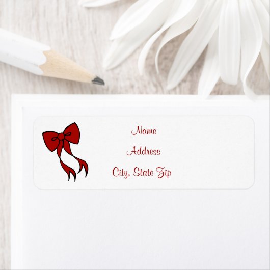 Kerststrik adreslabel etiket (Insitu)