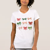 Kerststrikken - schattige coquette rood groen t-shirt (Voorkant)
