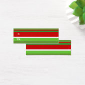 kerststripe , cadeaulabel mini visitekaartjes (Bureau)