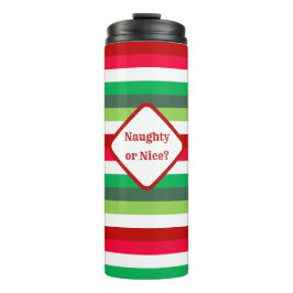 KerstStripe Naughty of Nice  Thermosbeker