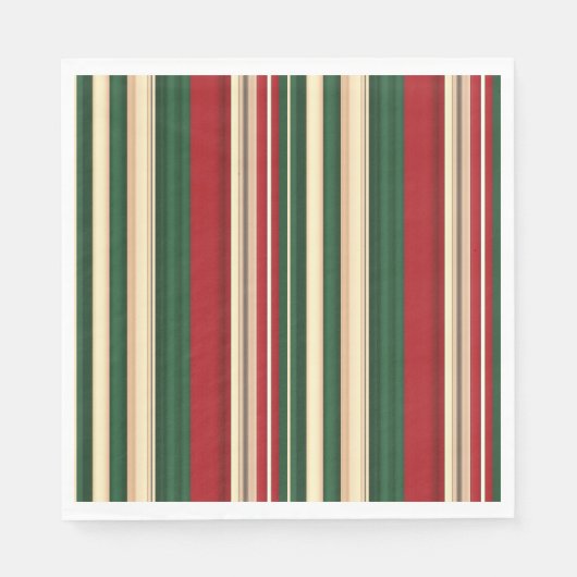 KerstStripes-24-Papieren luiers Servetten (Voorkant)