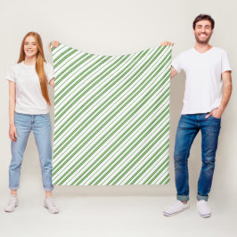 Kerststripes met pepermunt snoep fleece deken