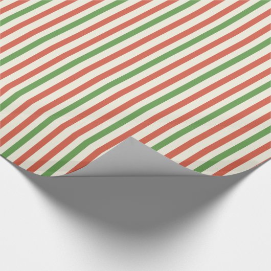 kerststripes omslagpapier cadeaupapier (Hoek)