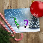 kerststripfiguur feestdagen kaart