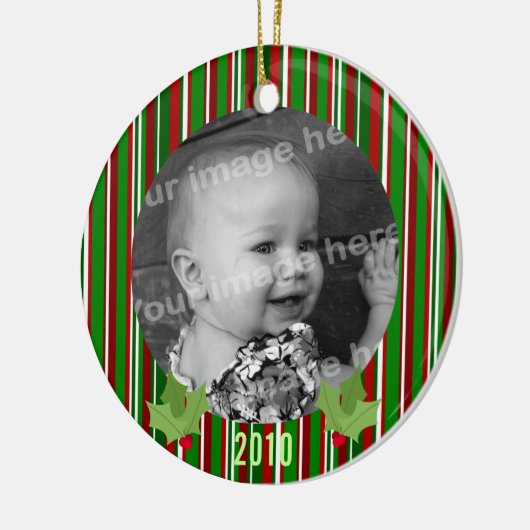 kerststripfoto's keramisch ornament (Links)