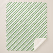 Kerststrips met pepermunt snoepstokjes sherpa deken (Voorkant)