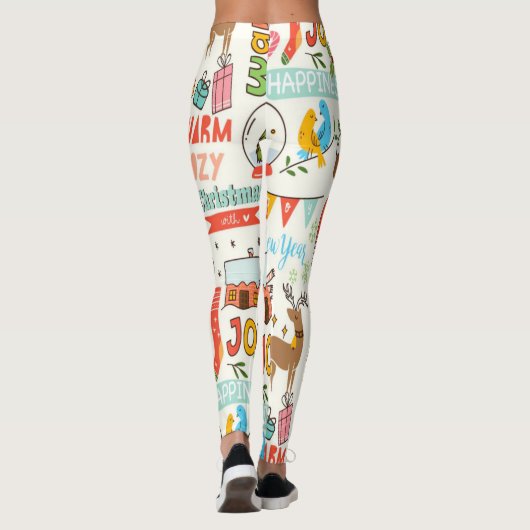 kerststriptekenmerken leggings (Achterkant)